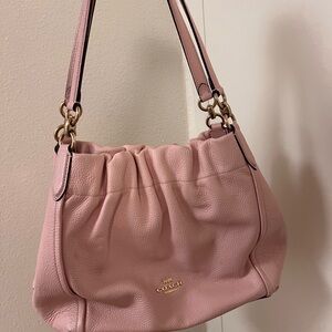 Coach Blush Leather Sinched Shoulder Bag